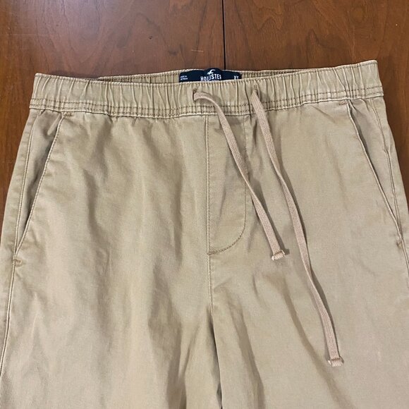 Hollister Men’s Twill Joggers in Khaki, XS - Picture 5 of 6